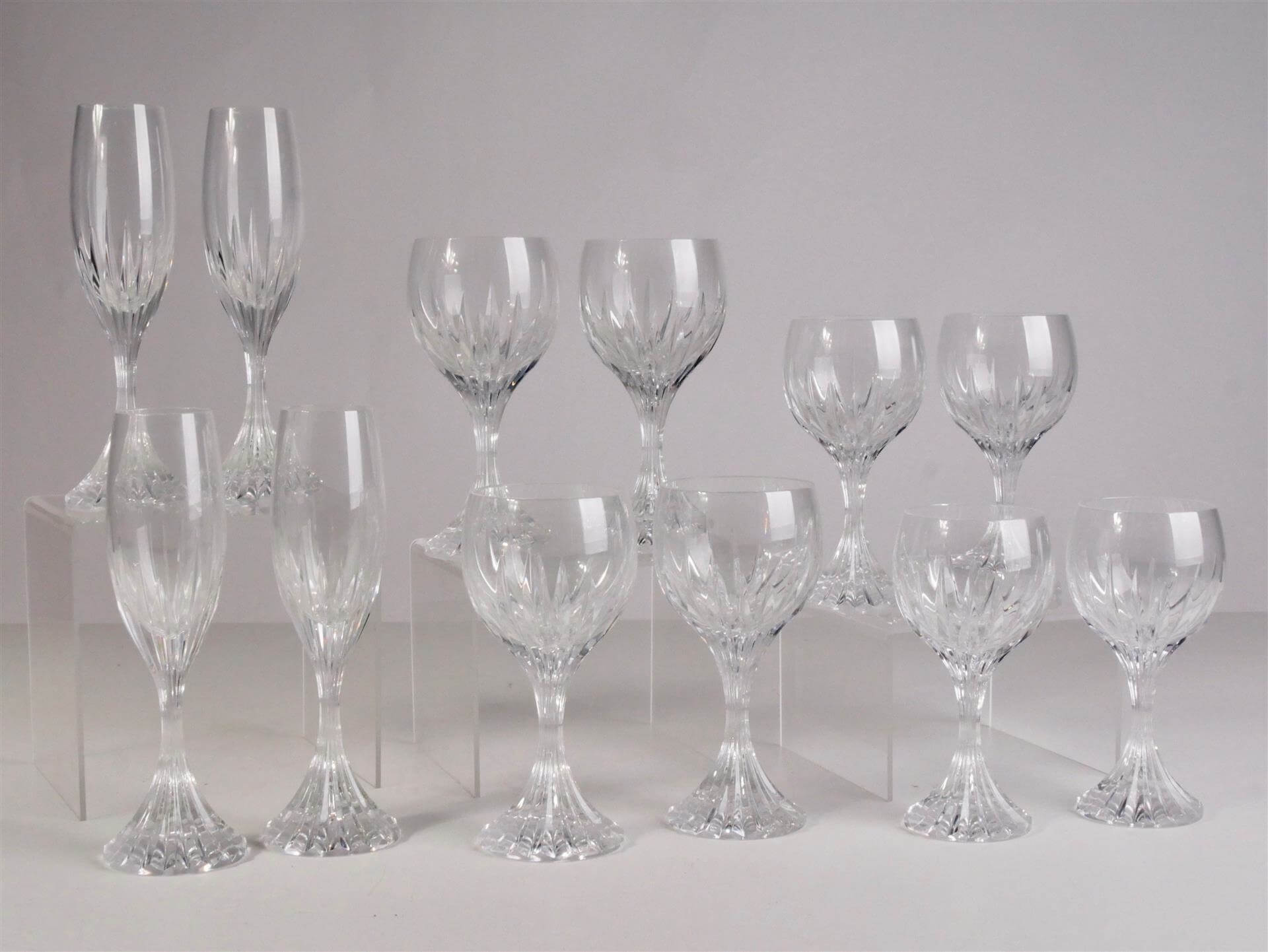 BACCARAT - MASSENA - Service de verres en cristal