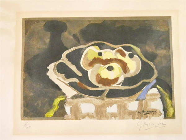 Georges Braque - Nature morte aux pommes - Collotype en couleurs