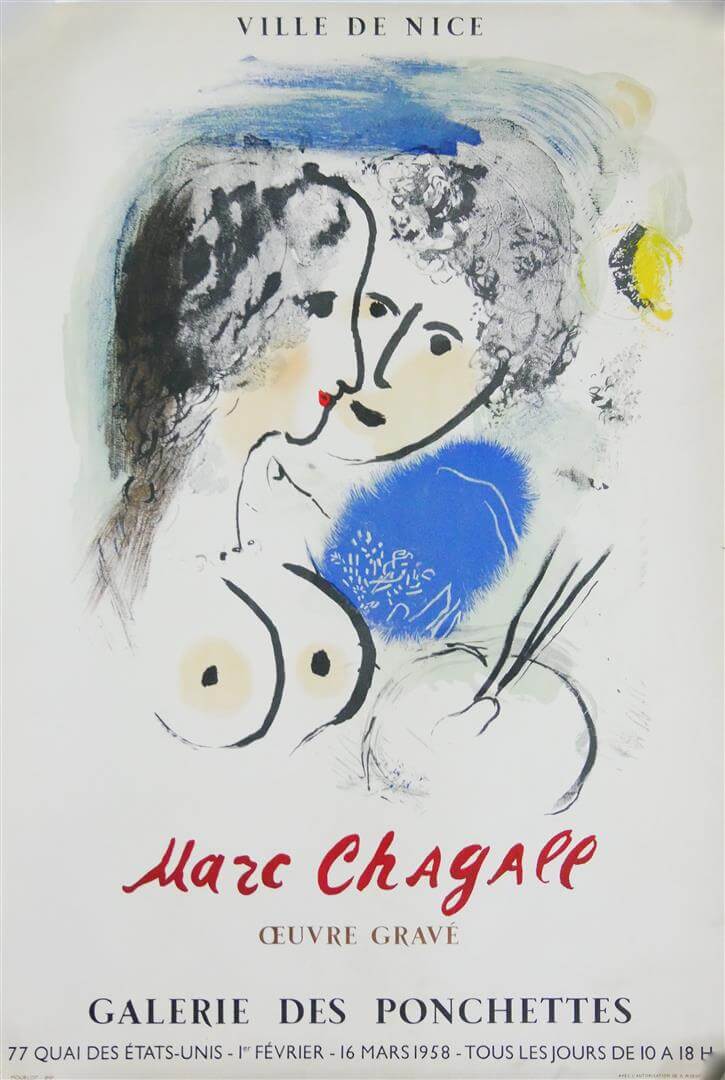 Marc CHAGALL - Affiche Ville de Nice